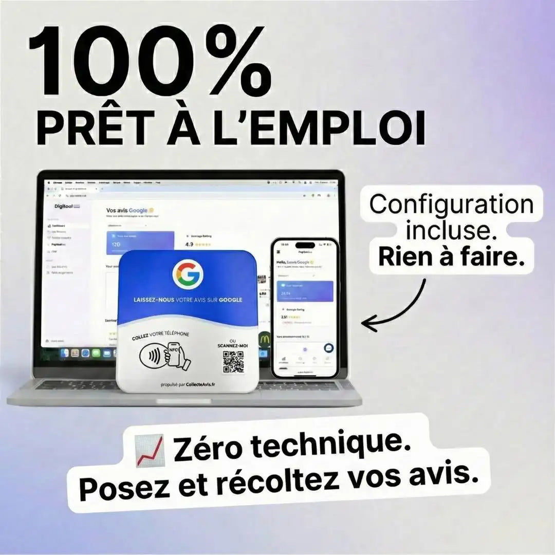 Plaque NFC Avis Google